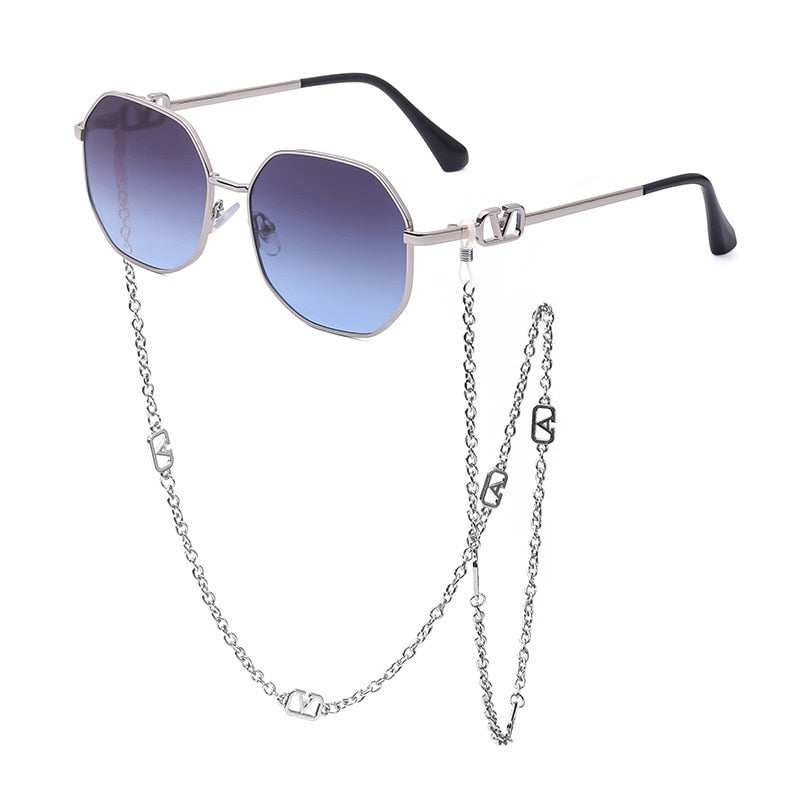 Sunshine Goddess Punk Sunglasses with Chain