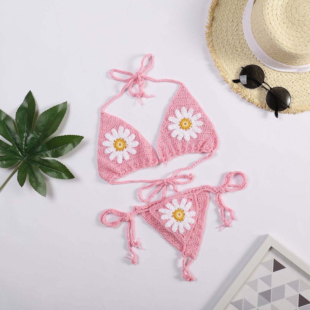 Daisy Dreams Thong String Micro Crochet Bikini