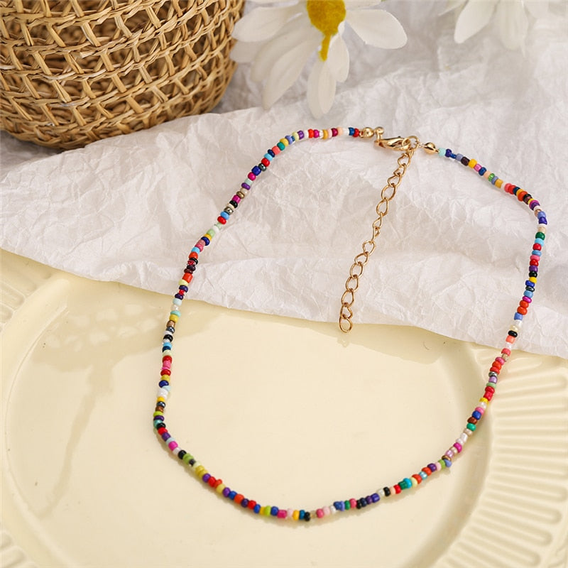 Summer Bloom Bohemian Bead Shell Necklace