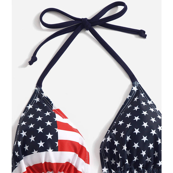 Patriotic Allure: Stars and Stripes American Flag Bikini