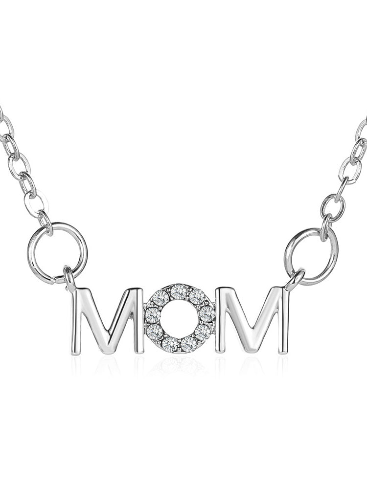 Rhinestone Mom Chain Necklaces