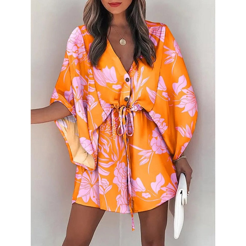 Sunset and Swim Casual Beach Dress Swimsuit Cover Up