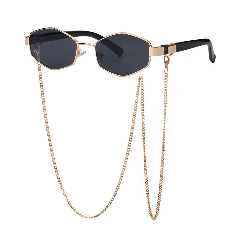 Sunshine Goddess Punk Sunglasses with Chain