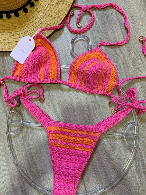 Pink Handmade Crochet Bikini