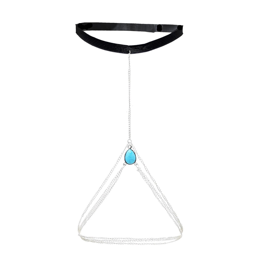 Boho Bohemian Water Drop Pendant Leg Thigh Chain Body Chain Jewelry