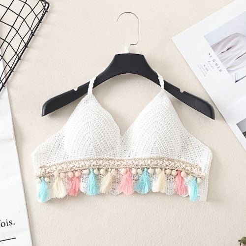 Boho Tassel Sexy Crochet Bikini Top