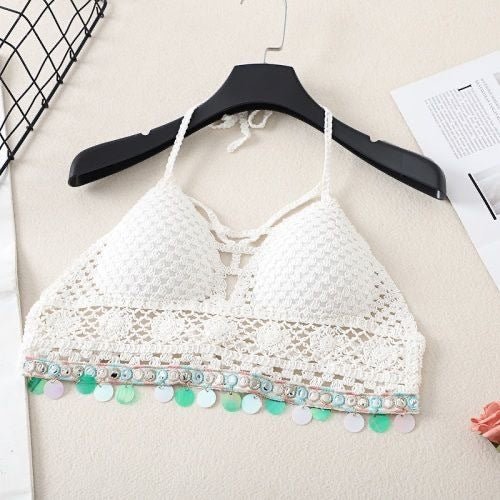 Boho Tassel Sexy Crochet Bikini Top