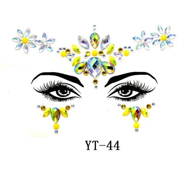 Boho Treasures 3D Crystal Sticker Face Jewels