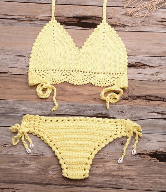 Elle Knitted Crochet Bikini