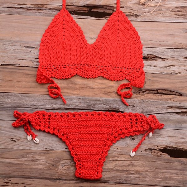 Elle Knitted Crochet Bikini