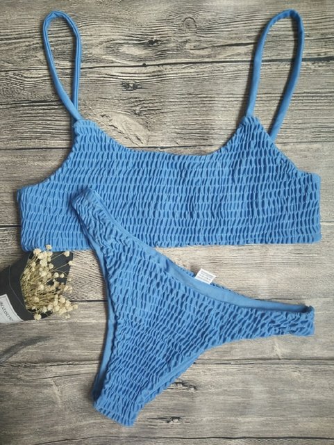 Elle Ruffled Crochet Sexy Bikini Set