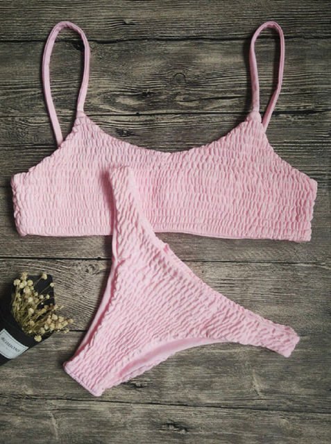 Elle Ruffled Crochet Sexy Bikini Set