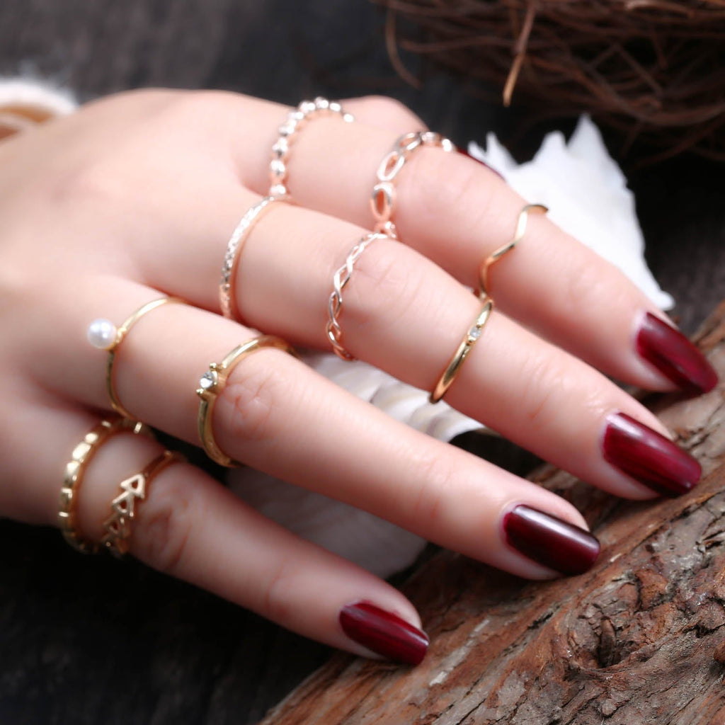 Boho Glamour Bohemian Star Ring Set