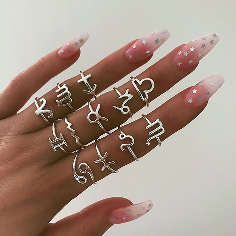 Boho Glamour Bohemian Star Ring Set