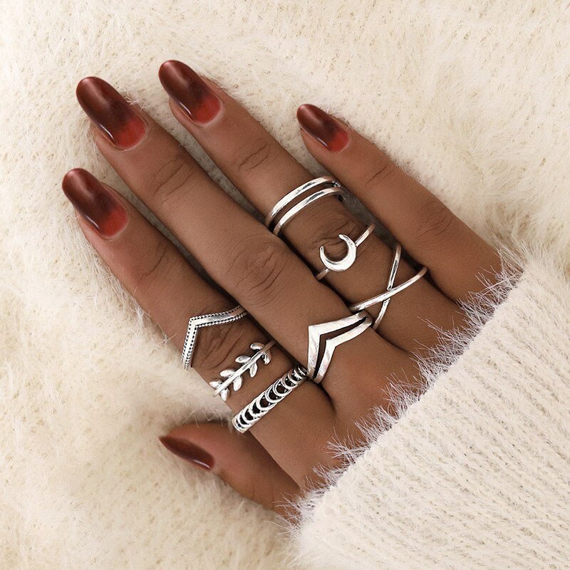 Boho Glamour Bohemian Star Ring Set