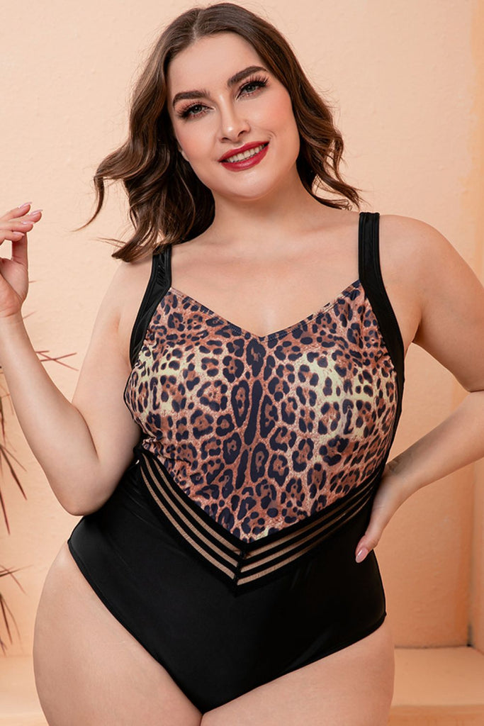 Grace Plus Size Two-Tone One-Piece Swimsuit Plus Size