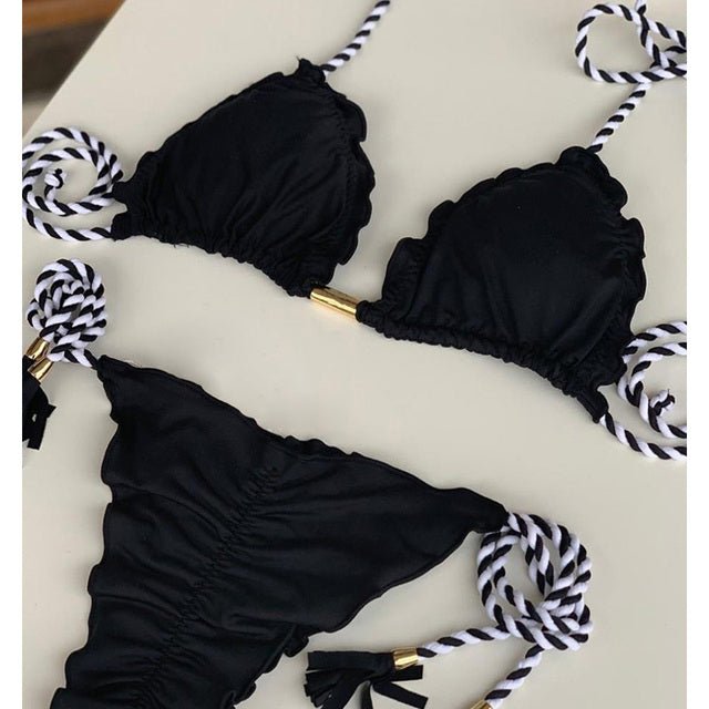 Hailey Sexy Side Tie Triangle Bikini Set