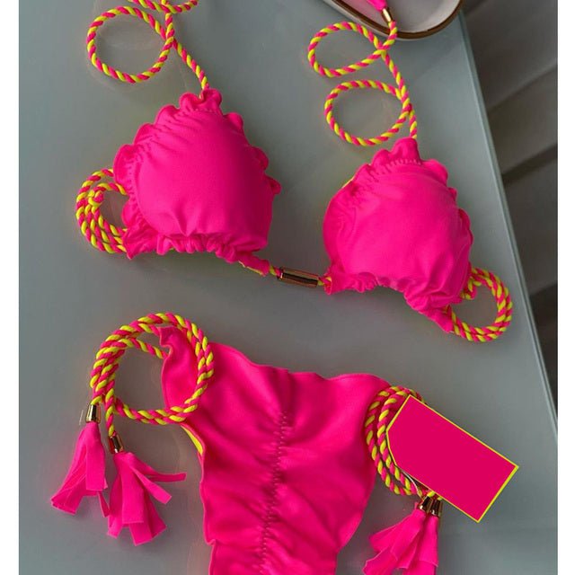 Hailey Sexy Side Tie Triangle Bikini Set