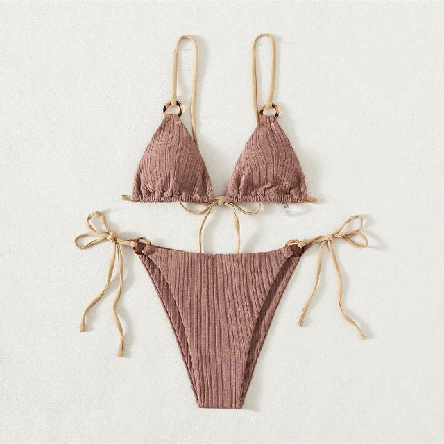 Hamptons Sexy Cute Triangle Bikini Set