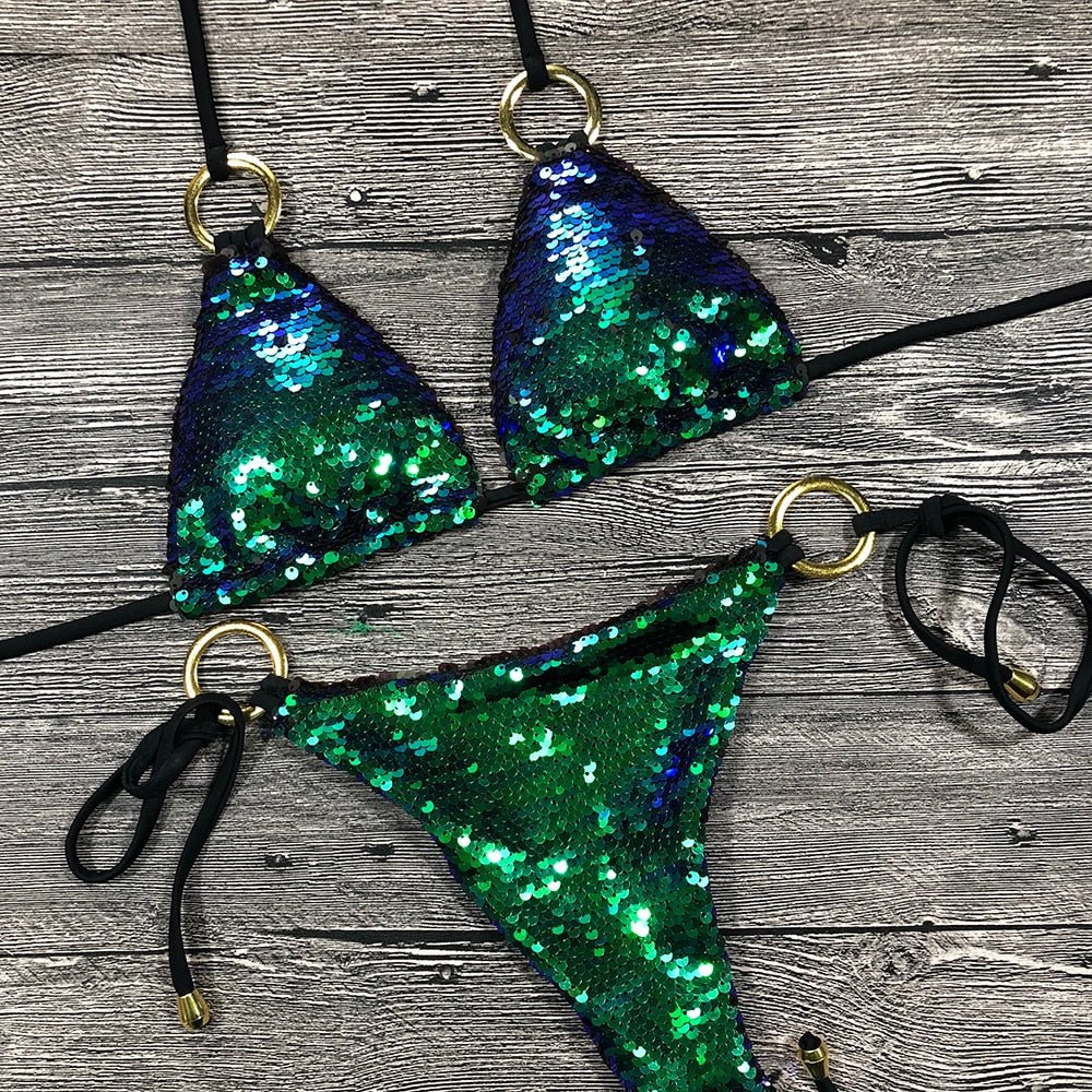 Kinsley Super Sparkle Sequin Glitter Bikini