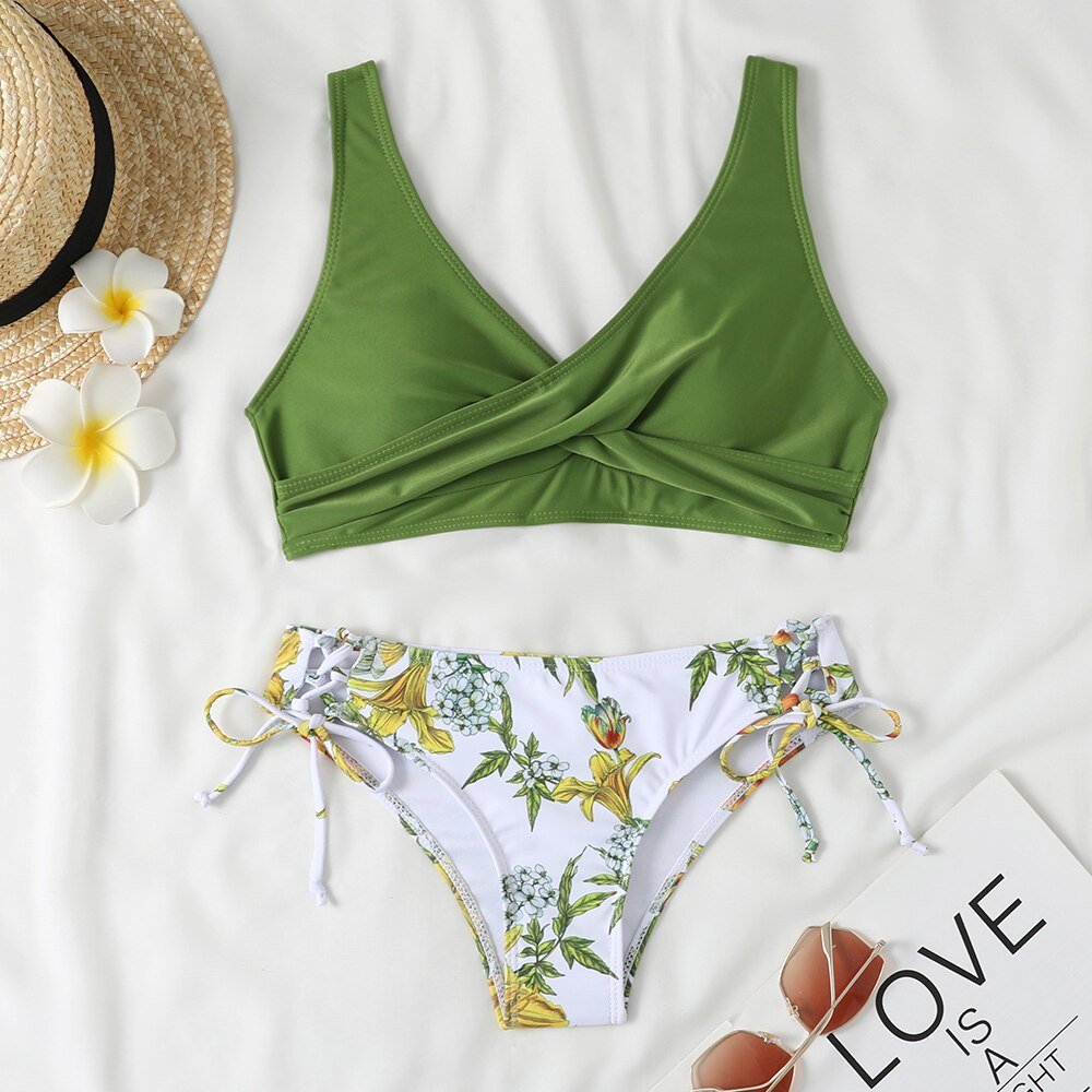 New Floral High Waist Bikini