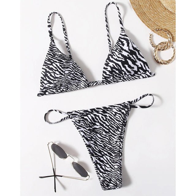 Sexy Thong Zebra Bikini