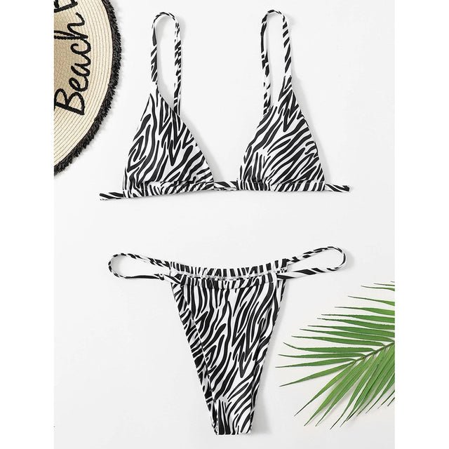 Sexy Thong Zebra Bikini