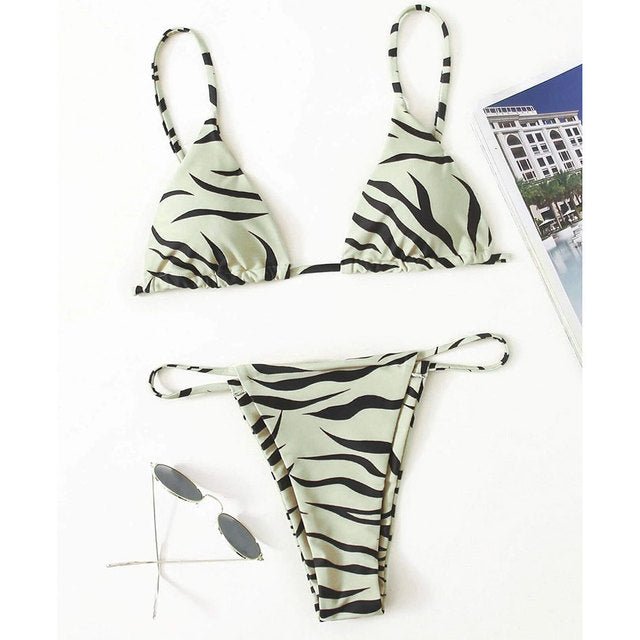 Sexy Thong Zebra Bikini