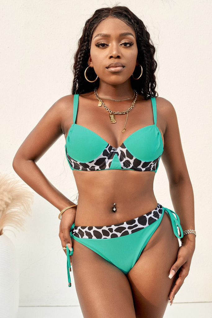 Sierra Leopard Trim Bikini Set