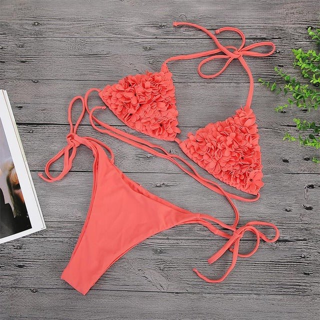 Stunning Floral Triangle Bikini