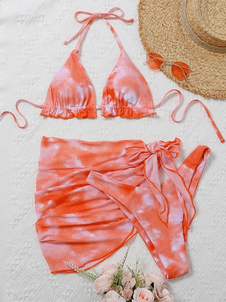 Sunrise Mesh 3 Piece Bikini Set