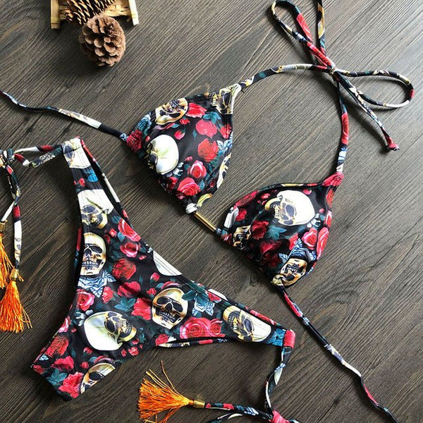 Sunset and Swim Luxury Side Tie Brazilian Bikini