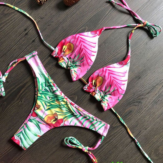 Sunset and Swim Luxury Side Tie Brazilian Bikini