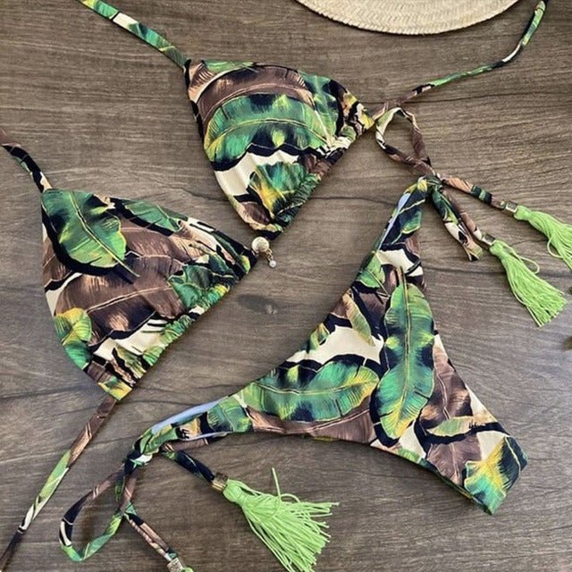 Sunset and Swim Luxury Side Tie Brazilian Bikini