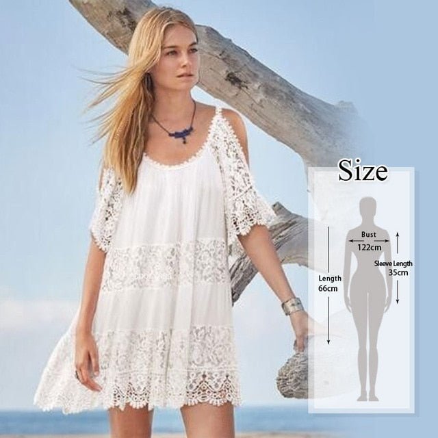 Tyra Lace Beach Dress Beach Cover up