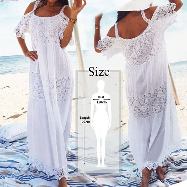 Tyra Lace Beach Dress Beach Cover up