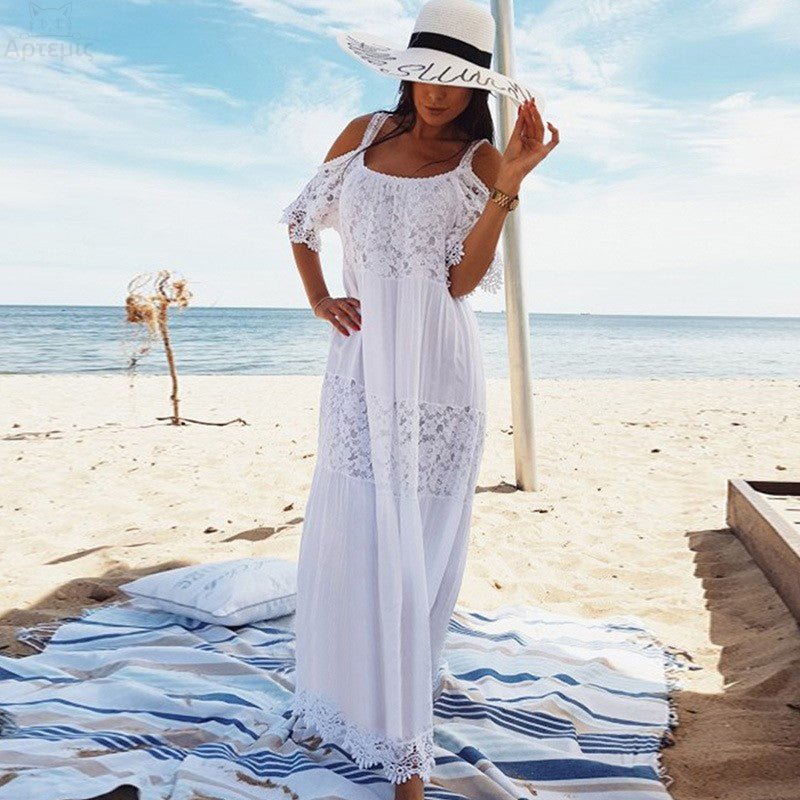 Tyra Lace Beach Dress Beach Cover up